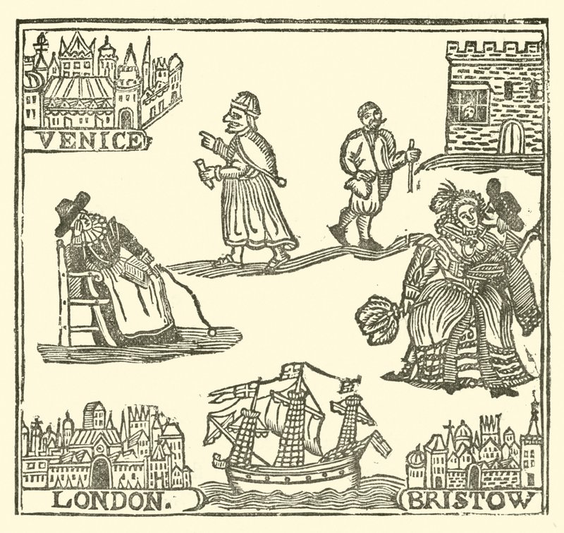 Illustratie voor The Roxburghe Ballads (houtsnede) door (after) English School