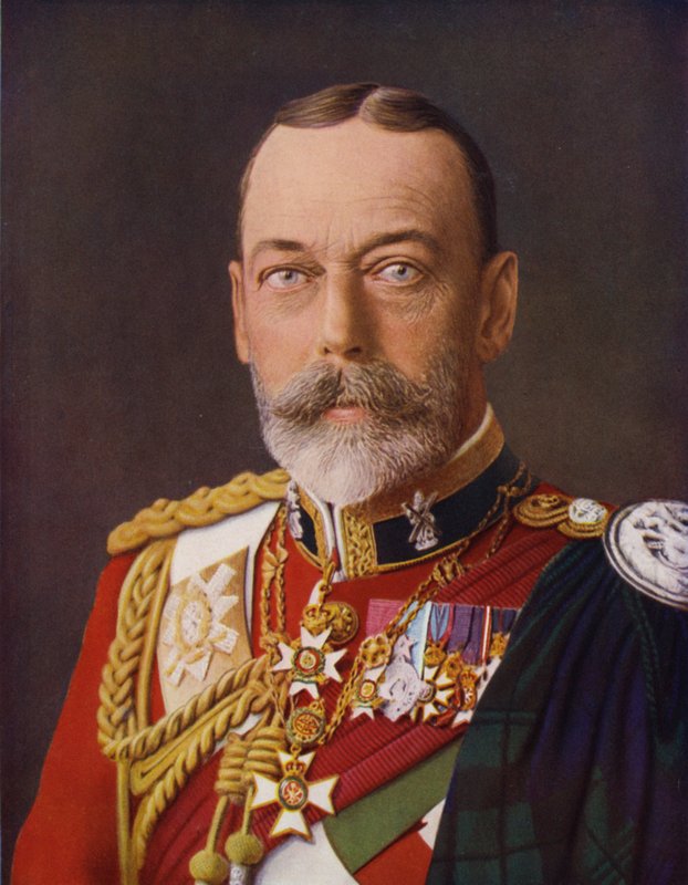 Koning George als Kolonel-in-Chief van de Black Watch door (after) English photographer