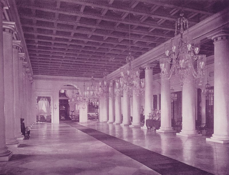 Marmeren Hal, Regeringsgebouw, Calcutta (zw/w foto) door (after) English photographer