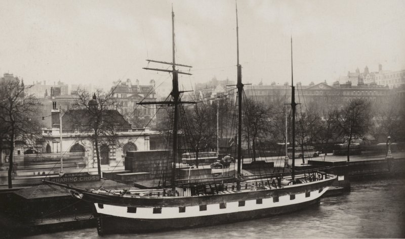 The Friend Ship, Charing Cross Pier door (after) English photographer