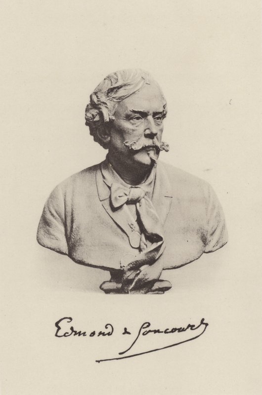 Edmond de Goncourt, Franse romanschrijver (zw/w foto) door (after) French Photographer