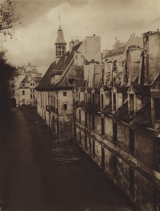 Het interieur van het Hospice des Menages in 1868 (zwart-wit foto) door (after) French Photographer