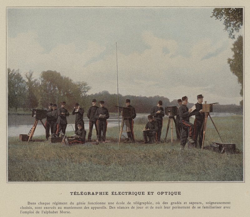 Elektrische en optische telegrafie door (after) French Photographer