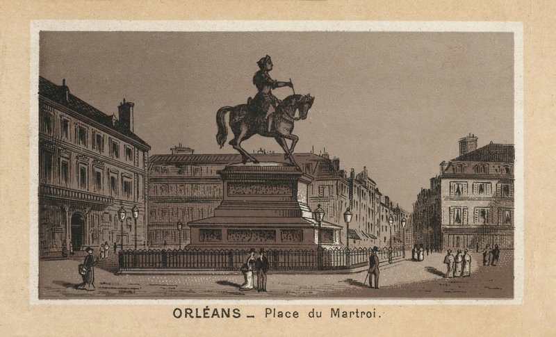 Orleans: Place du Martroi door (after) French School