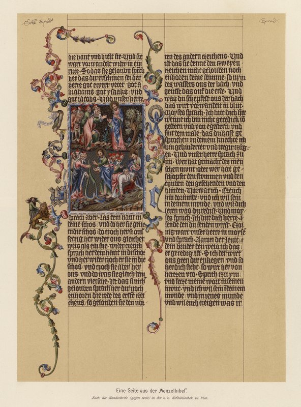 Pagina uit de Wenceslas Bijbel door (after) German School
