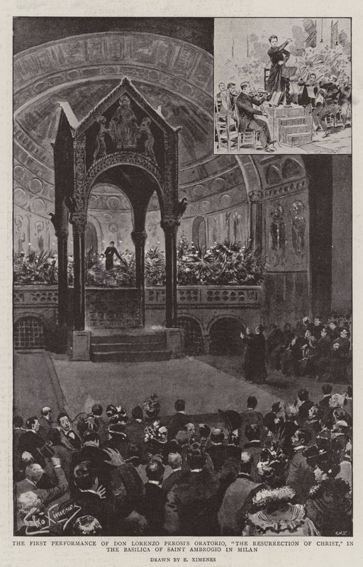 De eerste uitvoering van Don Lorenzo Perosi