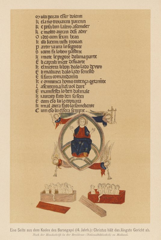 Het Laatste Oordeel van Jezus Christus door (after) Italian School