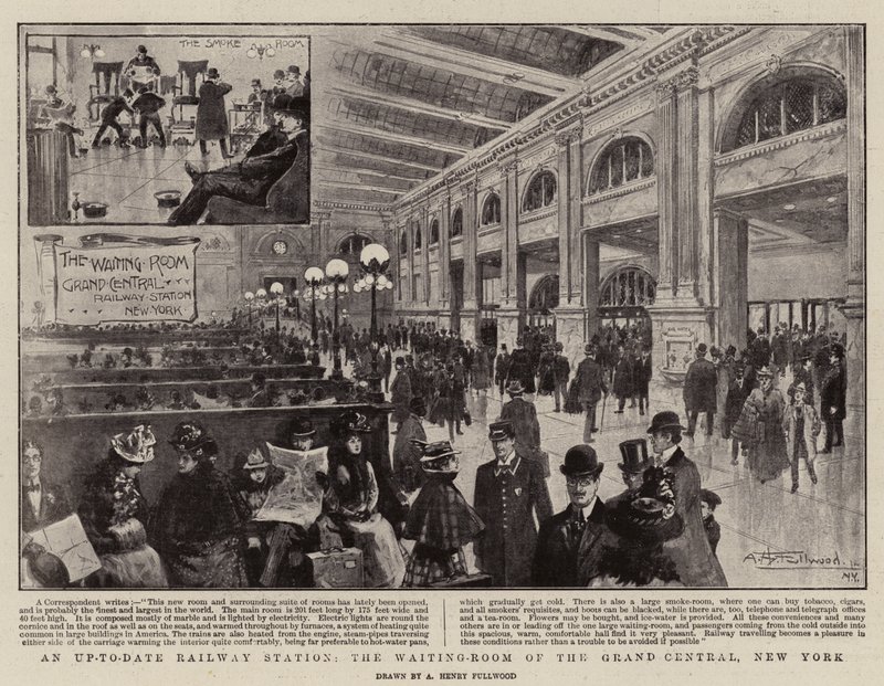Een Moderne Treinstation, de Wachtkamer van Grand Central, New York door American School