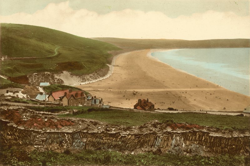 Woolacombe, de Sands vanaf Mortehoe door English Photographer