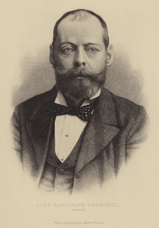 Lord Randolph Churchill, overleden 1895 door English School