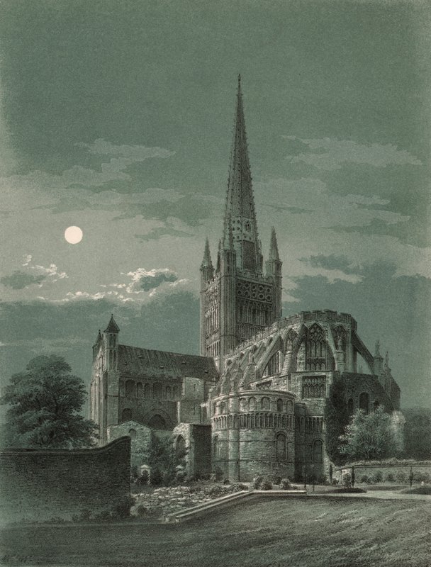 Kathedraal van Norwich door English School