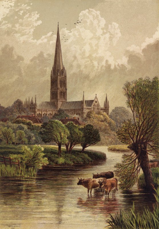 Kathedraal van Salisbury door English School