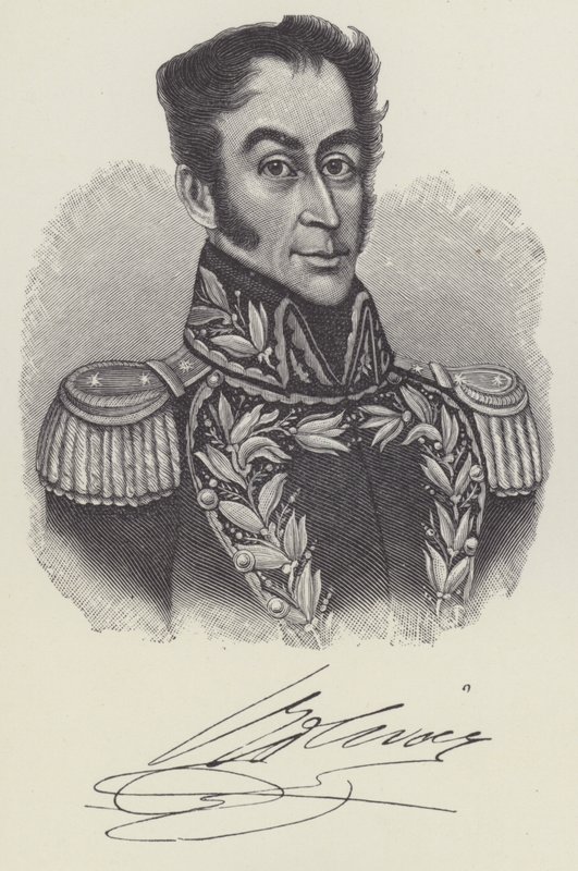 Simon Bolivar, Venezolaanse militaire en politieke leider door English School