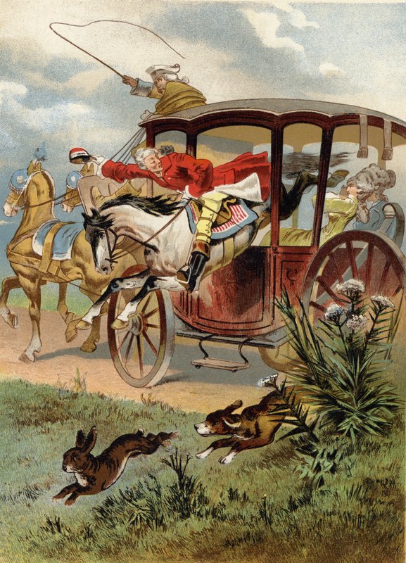 Illustratie voor Avonturen van Baron Munchausen door European School