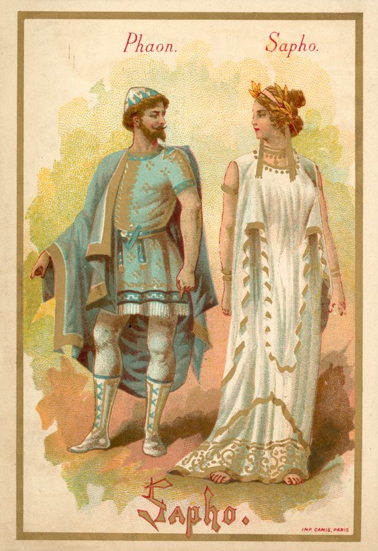 Phaon en Sappho, uit de opera Saffo van Giovanni Pacini door French School