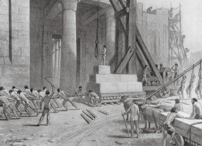 Fenicische ambachtslieden bouwen een tempel voor Salomo door A.C. Weatherstone