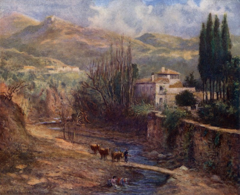 Granada, Villa aan de Darro door A. Trevor Haddon