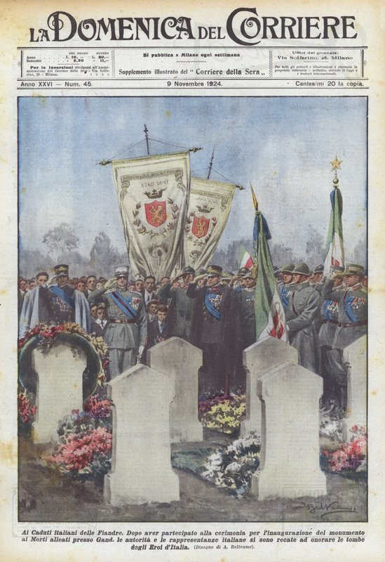 Aan de Italiaanse gevallenen van Vlaanderen door Achille Beltrame