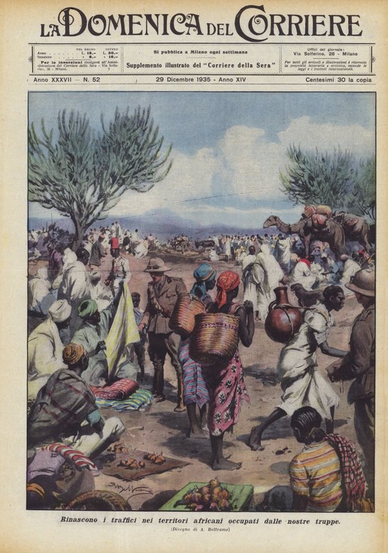 De handel herleeft in de door onze troepen bezette Afrikaanse gebieden door Achille Beltrame