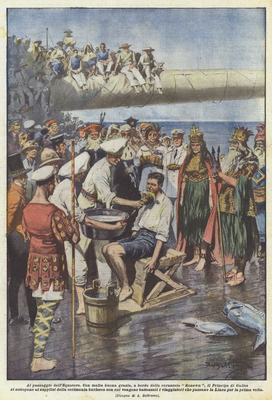 Bij het passeren van de evenaar door Achille Beltrame