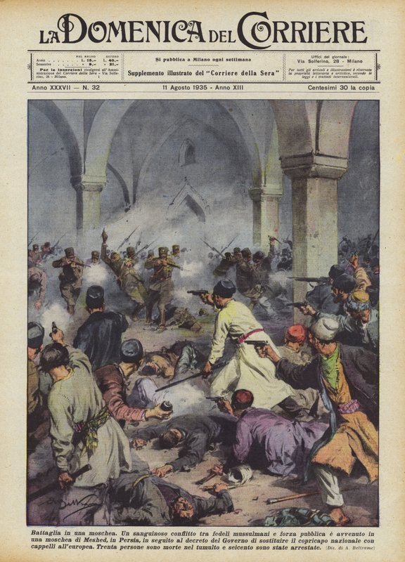 Slag in een moskee door Achille Beltrame