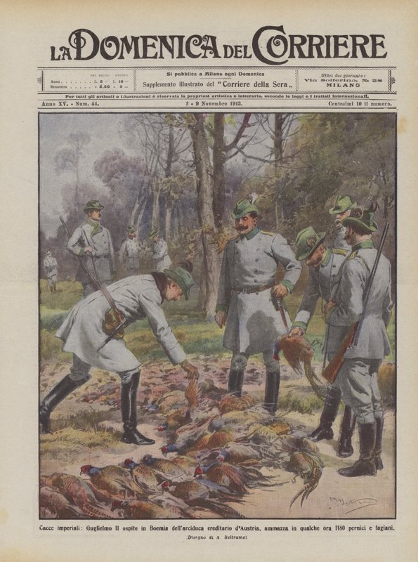 Keizerlijke jachten, Wilhelm II te gast in Bohemen bij de Oostenrijkse kroonprins door Achille Beltrame
