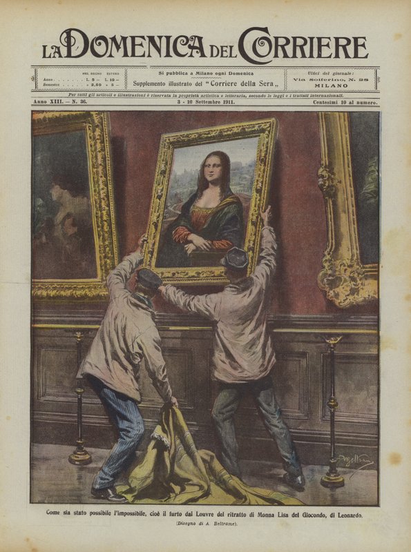 Hoe het onmogelijke mogelijk werd, namelijk de diefstal uit het Louvre van het portret van Mona Lisa door Achille Beltrame