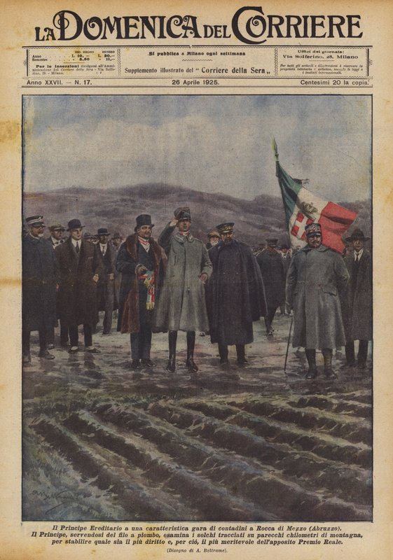 De Kroonprins bij een karakteristieke boerenwedstrijd in Rocca di Mezzo (Abruzzen) door Achille Beltrame