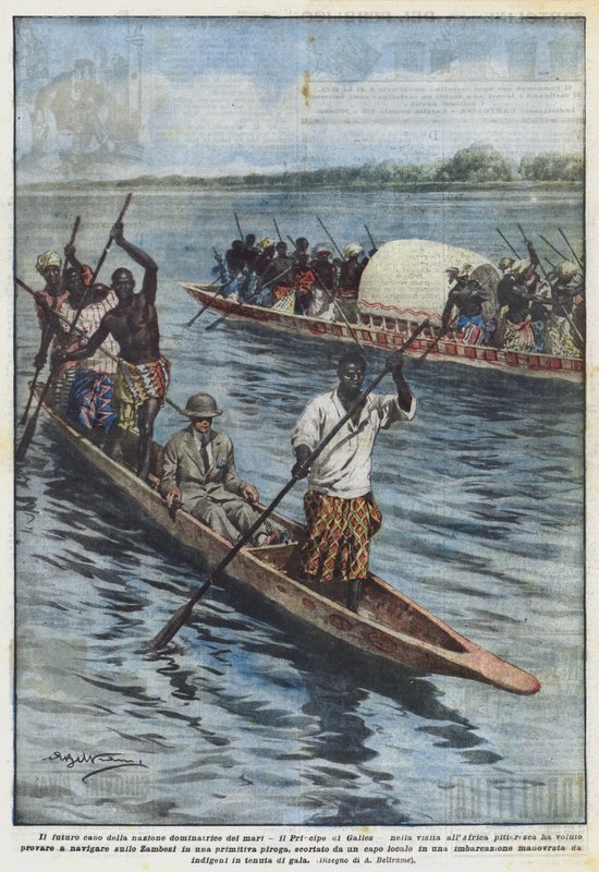 De toekomstige leider van de natie die de zeeën domineert, de Prins van Wales, tijdens zijn bezoek aan Afrika door Achille Beltrame