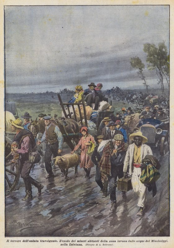 De terreur van de verwoestende golf door Achille Beltrame