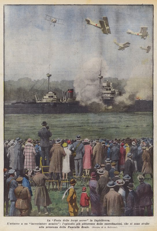 Het luchtmachtsfeest in Engeland door Achille Beltrame