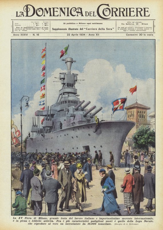 De XV Beurs van Milaan, groot feest van de Italiaanse arbeid en zeer belangrijke internationale markt door Achille Beltrame