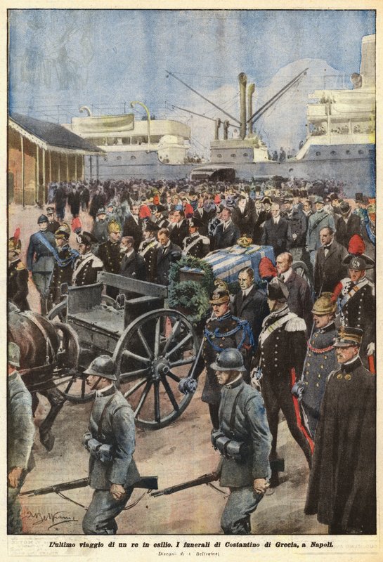De laatste reis van een koning in ballingschap door Achille Beltrame