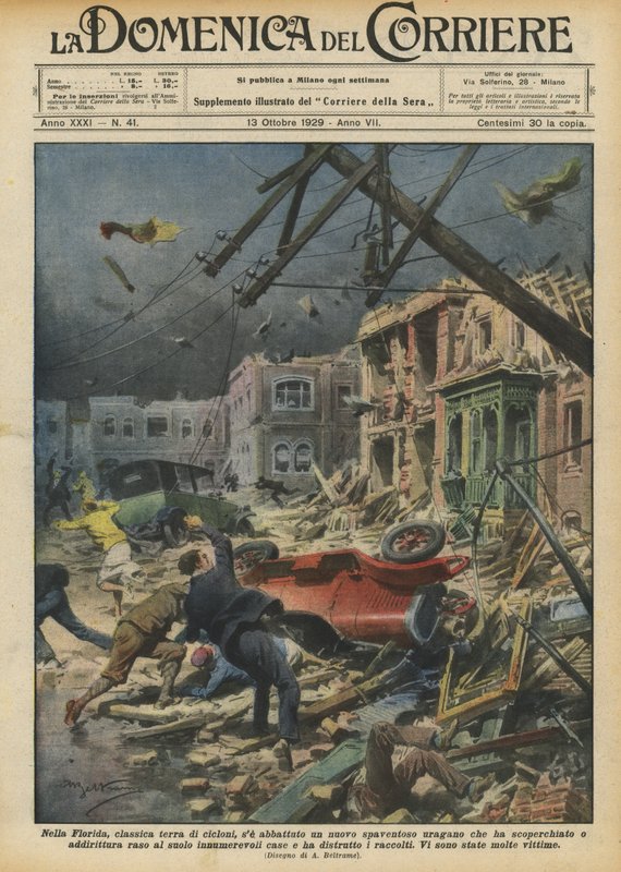 In Florida, het klassieke land van cyclonen, raasde een nieuwe angstaanjagende orkaan door Achille Beltrame