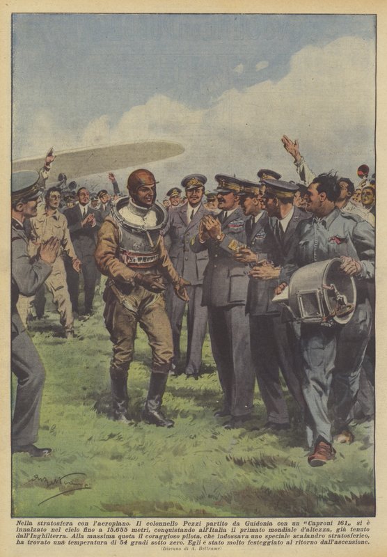 In de stratosfeer met het vliegtuig door Achille Beltrame