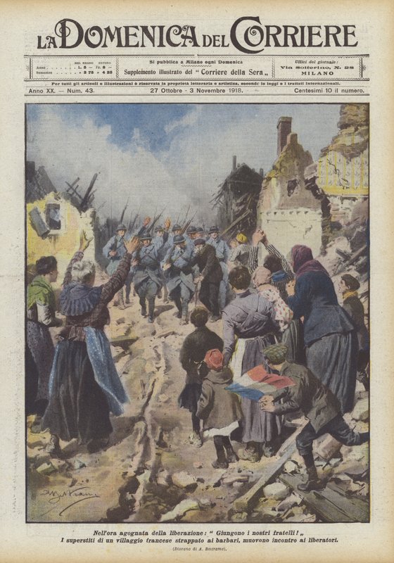 In het langverwachte uur van bevrijding, komen onze broeders! door Achille Beltrame