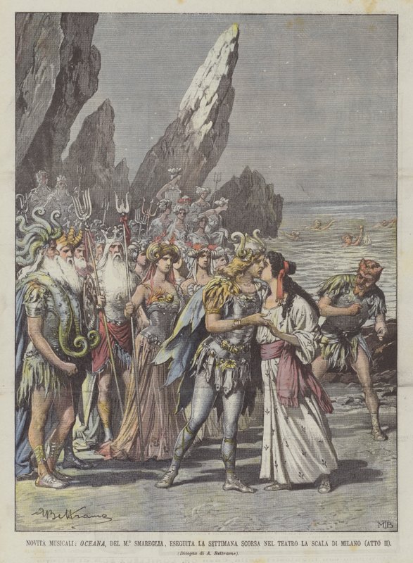 Novita Musicali, Oceana, uitgevoerd vorige week in het Teatro La Scala in Milaan (Act II) door Achille Beltrame
