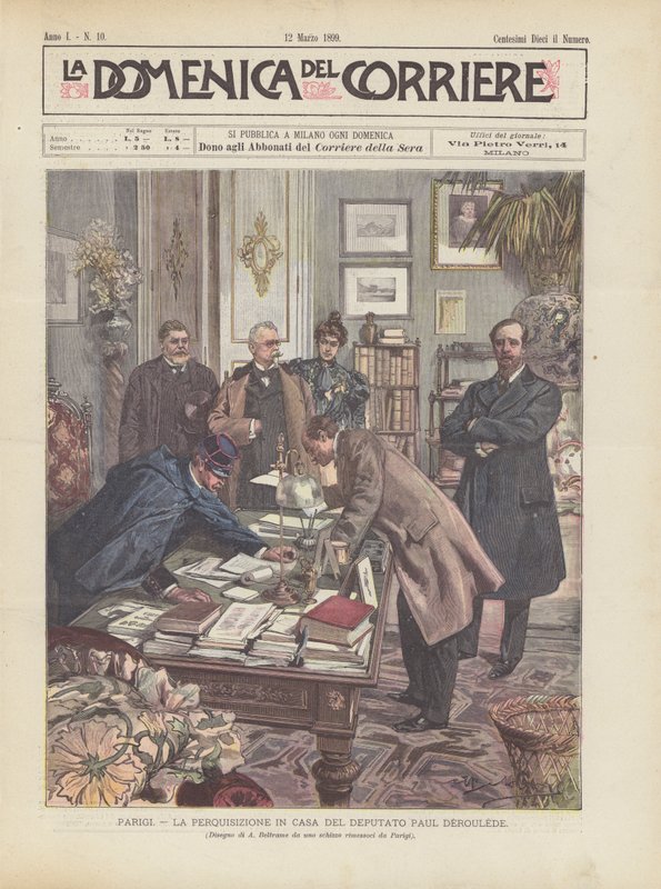Parijs, de huiszoeking bij afgevaardigde Paul Deroulede door Achille Beltrame