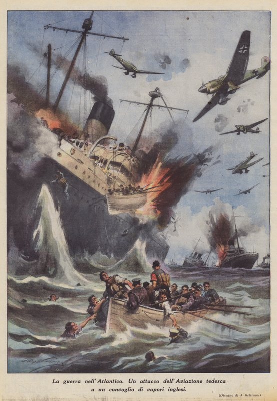 De oorlog in de Atlantische Oceaan door Achille Beltrame