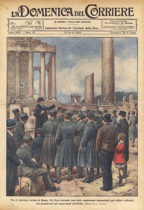 Tussen de glorieuze ruïnes van Rome door Achille Beltrame