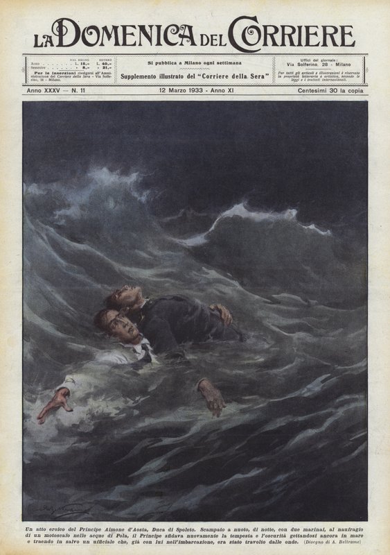 Een heroïsche daad van Prins Aimone d