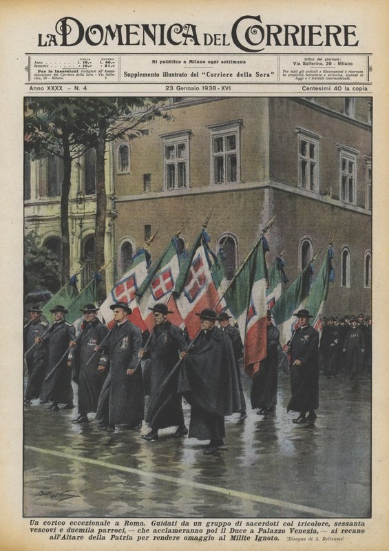 Een uitzonderlijke optocht in Rome door Achille Beltrame