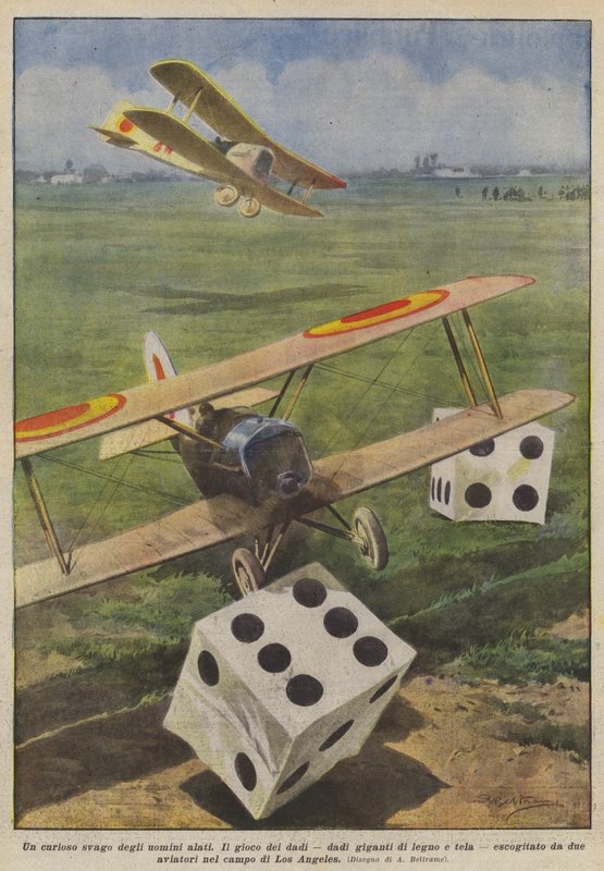 Een curieus tijdverdrijf van de gevleugelde mannen door Achille Beltrame