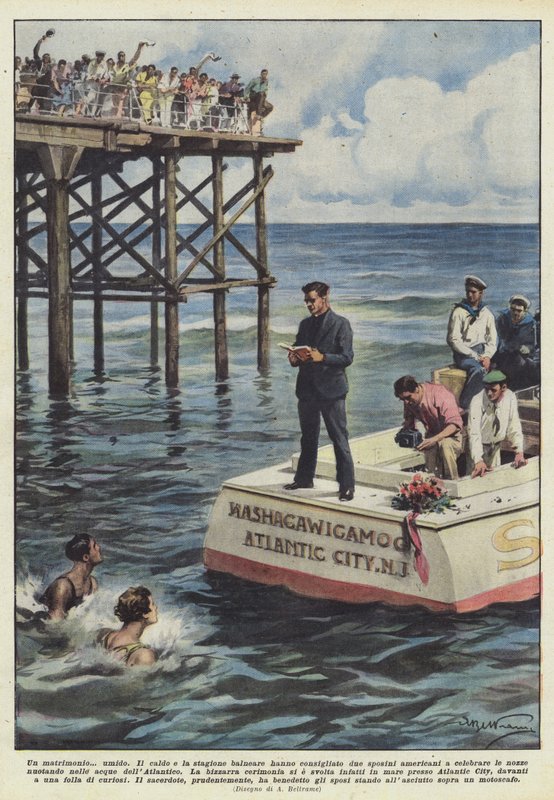Een nat huwelijk door Achille Beltrame