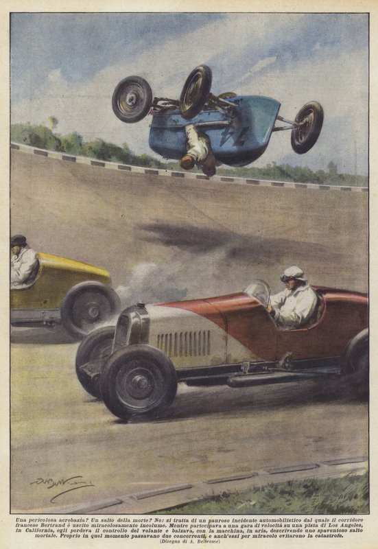 Een gevaarlijke acrobatiek? Een sprong des doods? door Achille Beltrame