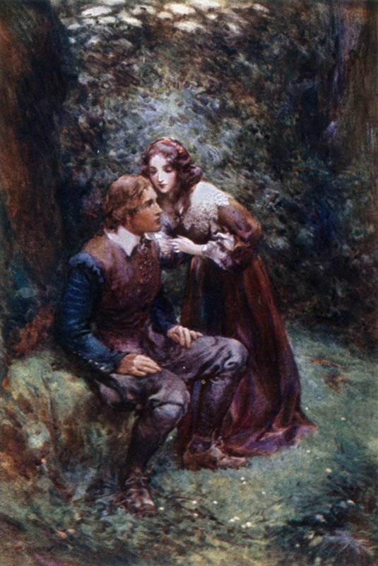 Ze drukte haar pure heldere lippen, half glimlachend, half geneigd om te antwoorden met tranen, tegen mijn voorhoofd, getekend door zorgen, twijfel en gretig verlangen door Addison Thomas Millar