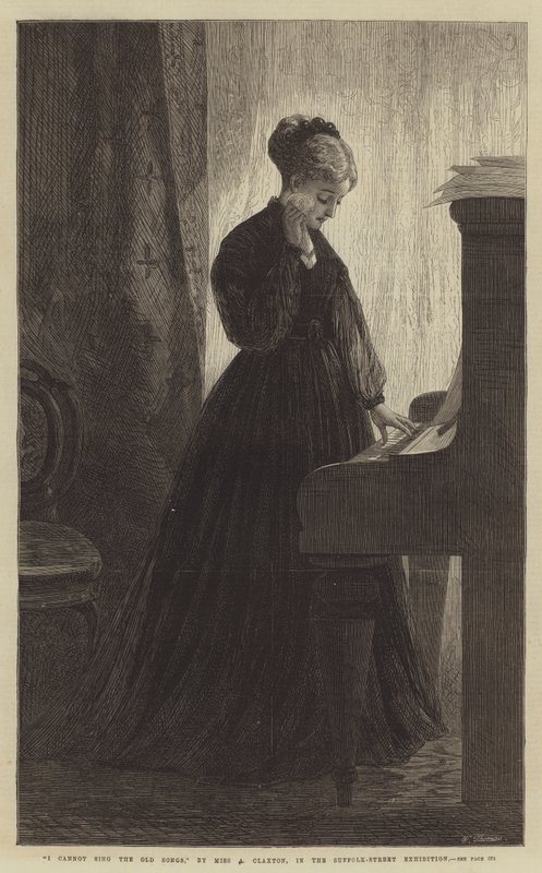 Ik kan de oude liedjes niet zingen, in de Suffolk-Street tentoonstelling door Adelaide Claxton