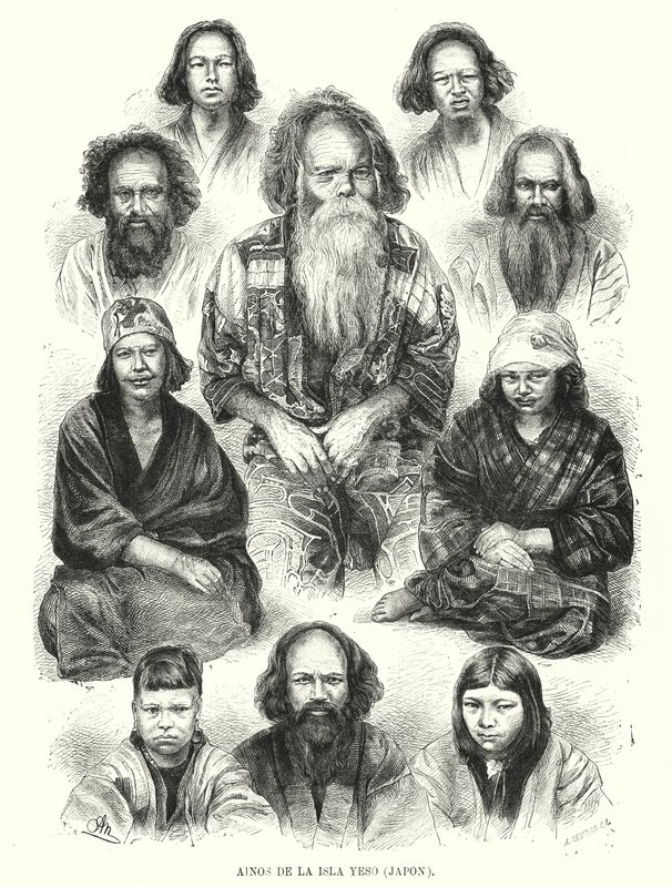 Ainu-volk van Noord-Japan door Adolf Neumann