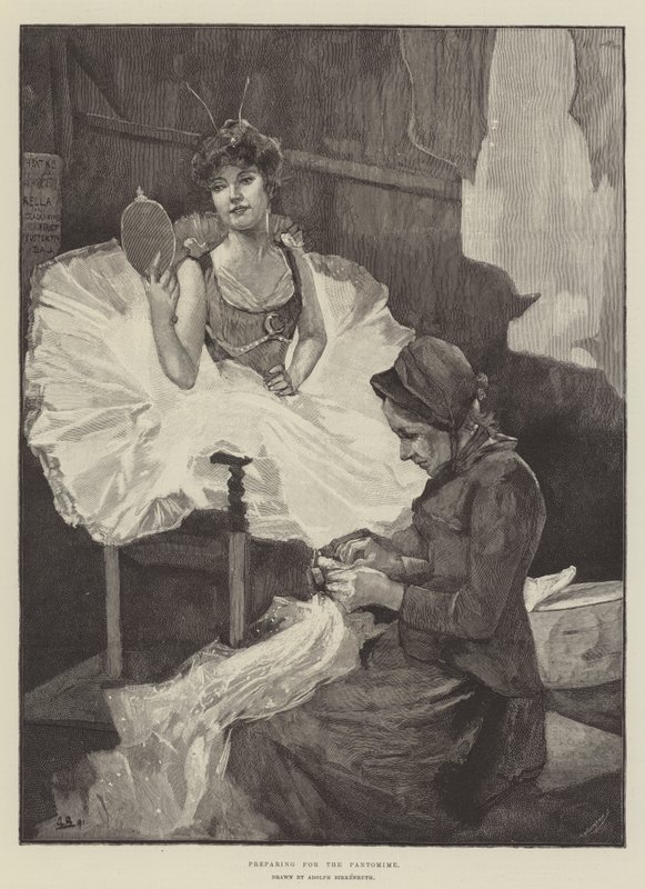 Voorbereidingen voor de pantomime door Adolphe Birkenruth