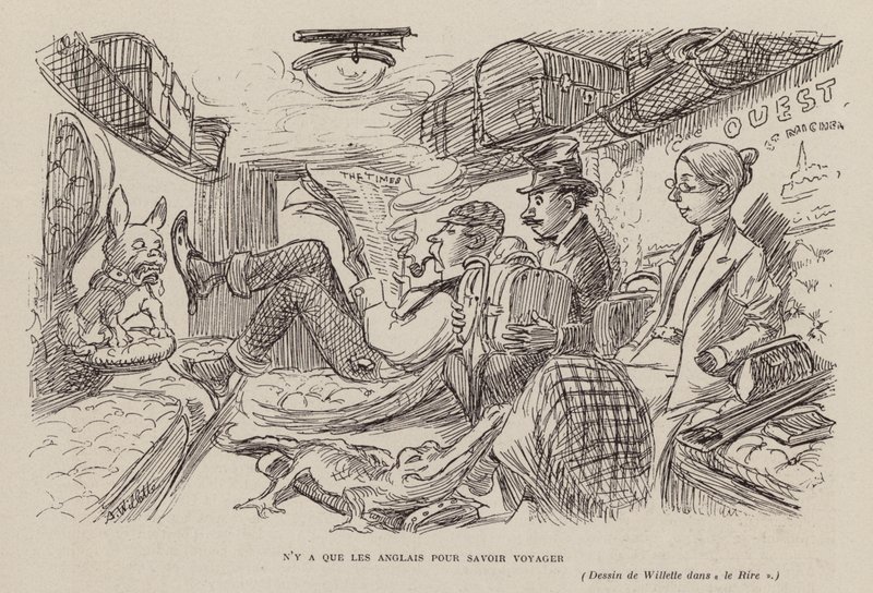 Alleen de Engelsen weten hoe te reizen door Adolphe Leon Willette